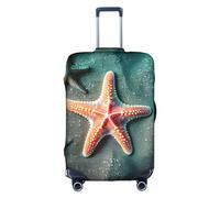 SSIMOO Elegante funda de equipaje de pollo amarillo, experiencia de estilo y funcionalidad, perfecta compañera de viaje, Estrella de mar de conchas marinas, S