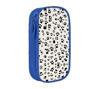 SSIMOO Estuche de tela Oxford con estampado de huesos y patas, bolsa de almacenamiento con cremallera, ideal para viajes, bonito y funcional, Hueso y huella, Talla única