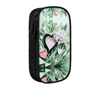 SSIMOO Estuche de tela Oxford de la Torre Eiffel de París, bolsa de almacenamiento con cremallera, ideal para viajes, funcional, Corazones encantadores, Talla única