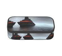 SSIMOO Estuche de tela Oxford de la Torre Eiffel de París, organizador de papelería de gran capacidad, bolsa portátil con cremallera, Nave nuclear gigante, Talla única