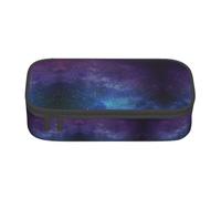SSIMOO Estuche para lápices de tela Oxford de gran capacidad, organizador de papelería, bolsa portátil con cremallera, Universo con estrellas y galaxia interestelar, Talla única