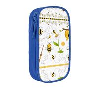 SSIMOO Flying Bees Daisy Honey - Estuche de tela Oxford con cremallera, bolsa de almacenamiento de papelería, ideal para viajes, bonito y funcional, Flying Bees Daisy Honey, Talla única