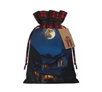 SSIMOO Full Moon In Night - Exquisitas bolsas de regalo de Navidad con cordón, reutilizables, para experiencias de regalo excepcionales