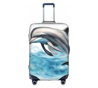 SSIMOO Funda de equipaje con estilo y estilo de Cute Planet, experiencia de estilo y funcionalidad, perfecta compañera de viaje, Ocean Dolphin Mirándote, S