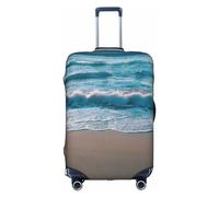 SSIMOO Funda de equipaje con estilo y estilo de Cute Planet, experiencia de estilo y funcionalidad, perfecta compañera de viaje, Arena de mar transparente de playa, M