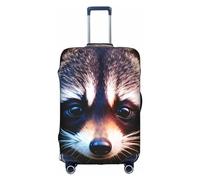 SSIMOO Funda de equipaje elegante con diseño de cara de mapache, experiencia de estilo y funcionalidad, compañero de viaje perfecto, Little Raccoon Face, L