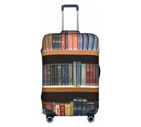 SSIMOO Funda de equipaje elegante con diseño de cara de mapache, experiencia de estilo y funcionalidad, compañero de viaje perfecto, Library Bookshelf 1, XL