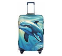 SSIMOO Funda de equipaje elegante con diseño de hierba y paloma, experiencia de estilo y funcionalidad, perfecta compañera de viaje, Ocean Dolphin Looking at You 1, XL