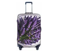 SSIMOO Funda de equipaje elegante con diseño de hierba y paloma, experiencia de estilo y funcionalidad, perfecta compañera de viaje, Purple Lavender 1, M