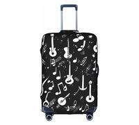 SSIMOO Funda de equipaje elegante con diseño de llama en una bufanda, experiencia de estilo y funcionalidad, compañero de viaje perfecto, Símbolos musicales de amor, L