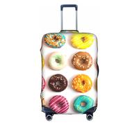 SSIMOO Funda de equipaje elegante con diseño floral para perro, experiencia de estilo y funcionalidad, perfecta compañera de viaje, Diferentes sabores de donas, L