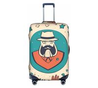 SSIMOO Funda de equipaje elegante para el día del padre, experiencia de estilo y funcionalidad, perfecta compañera de viaje, Hand and Happy Fathers Day, L