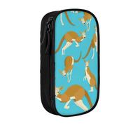 SSIMOO Funny For Kangaroo Zoo - Bolsa de almacenamiento de tela Oxford, estuche duradero con cremallera, ideal para viajes, Divertido zoológico de canguro de dibujos animados, Talla única