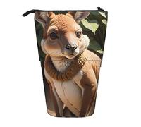 SSIMOO Funny Green Frogs - Bolsa de almacenamiento expandible con cremallera, organizador de escritorio de oficina, Divertido para el zoológico de canguro, Talla única