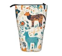 SSIMOO Funny Green Frogs - Bolsa de almacenamiento expandible con cremallera, organizador de escritorio de oficina, Bonito patrón floral de animales 1, Talla única