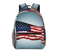 SSIMOO Good Vibes Only Mochila ligera de doble hombro, lona simple y diseño espacioso, Patrón de bandera americana, talla única