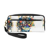 SSIMOO Hermosa bolsa de maquillaje de viaje con estampado de pájaro rojo para guardar cosméticos y artículos esenciales de belleza, Inteligencia Artificial Cerebro, Talla única