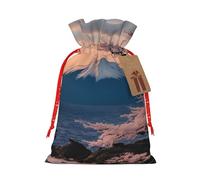 SSIMOO Japan Mount Fuji Landscape - Bolsa de regalo reutilizable para fiestas navideñas y diseño de cordón que hacen que tu regalo sea más delicado