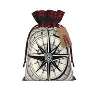 SSIMOO Law of the Compass Navigation - 1 exquisita bolsa de regalo de Navidad con cordón, reutilizable, para experiencias de regalo excepcionales