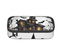 SSIMOO Little Raccoon Face - Estuche de tela Oxford para lápices, bolsa de almacenamiento para escritorio, bonito estuche para lápices, Feliz-Halloween-vector, Talla única