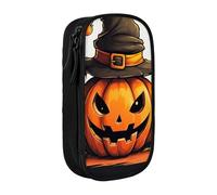 SSIMOO Mallard Ducks - Bolsa de almacenamiento de tela Oxford para artículos de papelería, estuche duradero con cremallera, ideal para viajes, Halloween Cute Pumpkin2, Talla única