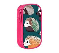 SSIMOO Many Hedgehogs - Bolsa de almacenamiento de tela Oxford para artículos de papelería, estuche con cremallera, ideal para viajes, Muchos erizos, Talla única