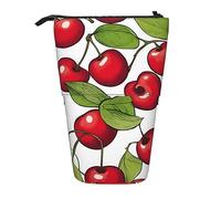 SSIMOO Mermaid Tail - 1 estuche expandible para papelería, organizador de escritorio de oficina con cremallera, Lovely Sweet Red Cherry 3, Talla única