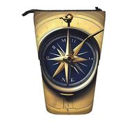 SSIMOO Mermaid Tail - 1 estuche expandible para papelería, organizador de escritorio de oficina con cremallera, Navegación de la Ley de la Brújula, Talla única