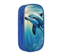 SSIMOO Ocean Dolphin Looking At You - 1 bolsa de almacenamiento de tela Oxford para artículos de papelería, estuche con cremallera, ideal para viajes, Ocean Dolphin Looking at You 1, Talla única