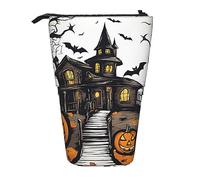 SSIMOO Ocean Dolphin Looking at You 1 organizador de almacenamiento extensible, estuche de papelería ajustable vertical, suministros de oficina con cremallera, Feliz-halloween-vector, Talla única,