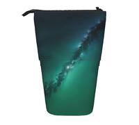 SSIMOO Ocean Dolphin Looking at You 1 organizador de almacenamiento extensible, estuche de papelería ajustable vertical, suministros de oficina con cremallera, Galaxy Green, Talla única, Maleta