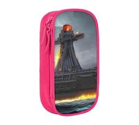 SSIMOO Ocean Sailing - Bolsa de almacenamiento de tela Oxford para artículos de papelería, estuche duradero con cremallera, ideal para viajes, Nave nuclear gigante, Talla única