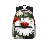 SSIMOO One Basket Limones Impreso Moda Ocio Mochila Su Compañero De Viaje Ideal, Un Imprescindible Para Viajes Al Aire Libre, Flor y Margarita Blanca, talla única, Mochilas de viaje