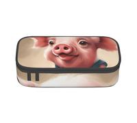 SSIMOO Pomeranians Puppies and Point Oxford - Estuche organizador de papelería de gran capacidad, bolsa portátil con cremallera, Naughty Pig Baby, Talla única