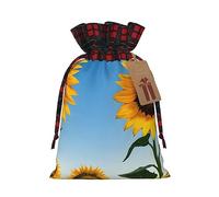 SSIMOO Sunflowers Sun Chic - Bolsas de regalo de Navidad con cordón, bolsas de arpillera de retazos, reutilizables