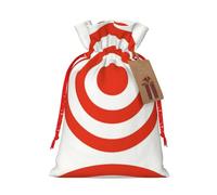 SSIMOO Vector Design Target - Bolsa de regalo artesanal de arpillera con cordón, bolsa de regalo perfecta para Navidad y vacaciones