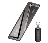 SSK 256GB USB3.2 Gen2 SSD, hasta 550 MB/s de Lectura y 500 MB/s de Escritura SSD Externo portátil Unidad USB rápida + Adaptador USB C para teléfono Inteligente Tipo c, computadora portátil, tabletas