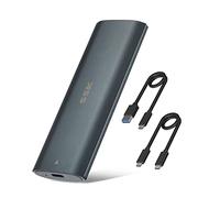 SSK Adaptador de caja SSD M.2 NVME SATA, RTL9210B, chips sin herramientas, lector SSD USB C 3.1/3.2 Gen 2 10Gbps PCIe, llave SATA MKey/(B+M), carcasa SSD externa compatible con UASP Trim para 2242/2260/2280-negro