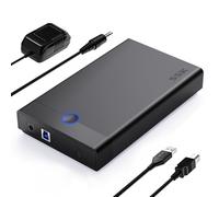 SSK Caja de Disco Duro 3.5 USB3.0 a SATA HDD Caddy para 2.5 3.5 Pulgadas SATA SSD/HDD hasta 20 TB Lector de Caja de Disco Duro Externo sin Herramientas Compatible con UASP Trim