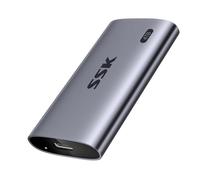 SSK SSD portátil de 4 TB, Unidades externas de Estado sólido de hasta 2000 MB/s, Disco Duro Externo SSD NVMe USB 3.2 Gen2X2, Consumo de energía Ultra bajo para iPhone 15/MacBook/Pro/OTG Phone/Laptops