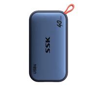 SSK USB4 Disco Duro Externo 4TB, hasta 4000 MB/s, SSD Externo USB-C de 40 Gbps para Thunderbolt 4, External NVMe SSD Portatil para iPhone 15/16/17,Compatible con PC,Smartphone,Mac, con indicador LED