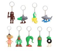 SSKHE 10 llaveros 3D de divertidos animales italianos, único italiano Brainrot Toys for Birthday Decor and Children Gifts-Tralalero Tralala-Tung Tung Sahur Plush