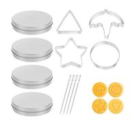 SSKHE 12 piezas paraguas triángulo estrella redonda molde de cocción,Molde de galletas para amigos y familiares