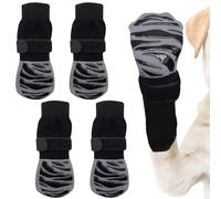 SSKHE 2 pares de calcetines antideslizantes para perros, calcetines suaves para perros con agarre fuerte tracción, botas ajustables para perros mayores, pisos de madera dura para caminar en interiores