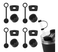 SSKHE 4 tapones de silicona,incluye 4 tapas de pajita, 4 tapones cuadrados y 4 tapones redondos.Tapa de Cubierta de Pajita en la Nube,Cubiertas de Pajita Cubiertas de Paja Tapón Cuadrado