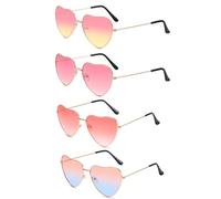 SSKHE Gafas de sol en forma de corazón con lentes degradadas con montura única, cómodas, protectoras contra el sol y un accesorio de moda para todos los momentos al aire libre y buscando estilo, Rosa.