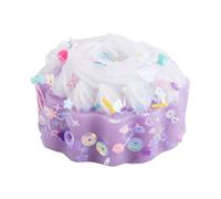SSKHE Lavender Cake Squeeze Toy, Handmade Soft Peluche alivio de la presión Pinza de pellizco Juguete para el juego sensorial y relajante con realista Diseño de pastel púrpura y textura suave