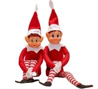 SSKHE Lutin de Navidad de Piernas Largas - Set de 2 (niño + niña) | Lutin Bromista de Navidad, Lutin Bromista, Chica y Duendes Bromistas, Elves Behaving Badly | Decoración de Navidad y regalo unisex