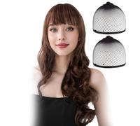 SSKHE Peluca ondulada marrón claro con flequillo Color natural, cómoda de llevar y estilo atractivo - todo en armonía para satisfacer las diferentes necesidades de la moda.