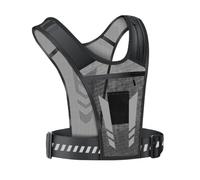 SSKHE Running Vest - Soporte para teléfono móvil, reflectante, transpirable, chaleco para correr, reflectante, deportivo, jogging, cinturón ajustable, negro, moda
